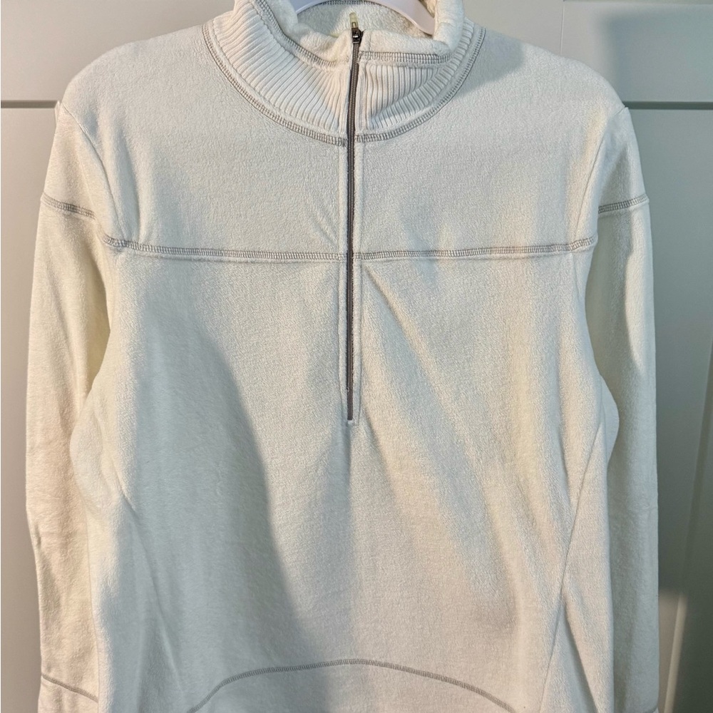 Koppen Women's off white Half-Zip fleece - size XL